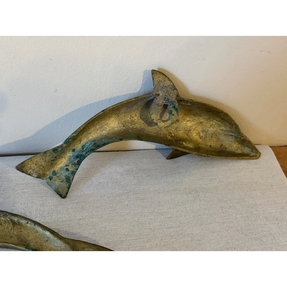 Set of 2 Vintage Brass 8